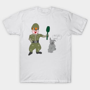 Cat soldier and dog T-Shirt